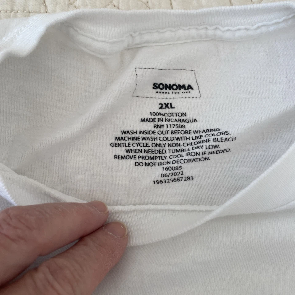 Sonoma T Shirt Western White Neutral colors Casual Desert  Cactus Women’s 2XL - Image 3 of 4