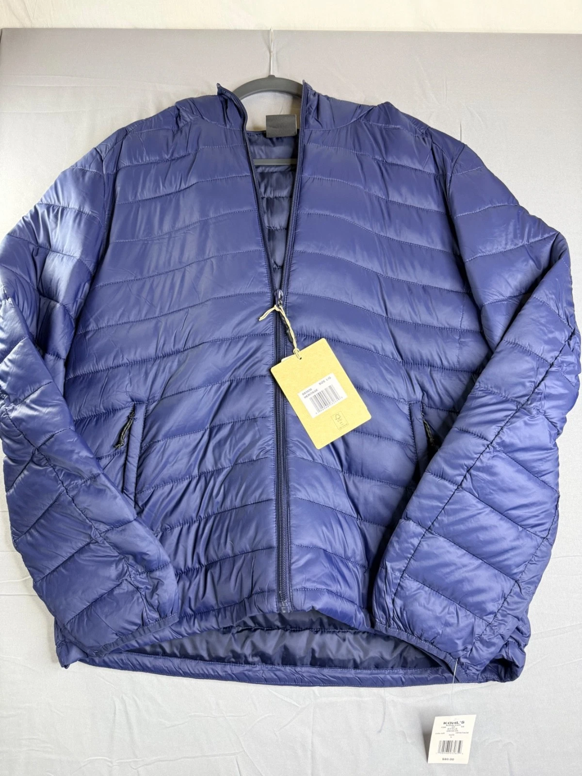 NWT ZeroXposur Men's Puffer Jacket Heritage Blue Large M Eco-Insulated D83030
