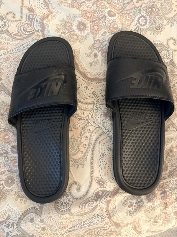 Nike Benassi JDI Men's Slide - Black/Black/Black, US 12 