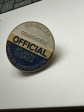 Vintage 1979 Chrysler Corporation New Car Convention Atlanta Badge FREE SHIPPING