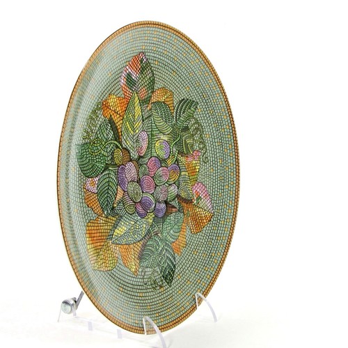 Sasaki RAVENNA 8.5" Salad Plate Set 4 Mosaic Green Stephen Dweck Porcelain Mint - Picture 3 of 12
