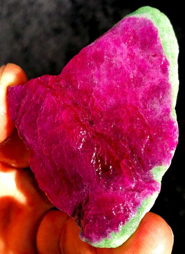 81.5g Red Ruby in Green Zoisite Crystal Gem "Eight Diagrams Steel Seal" ie2922 - Picture 7 of 17