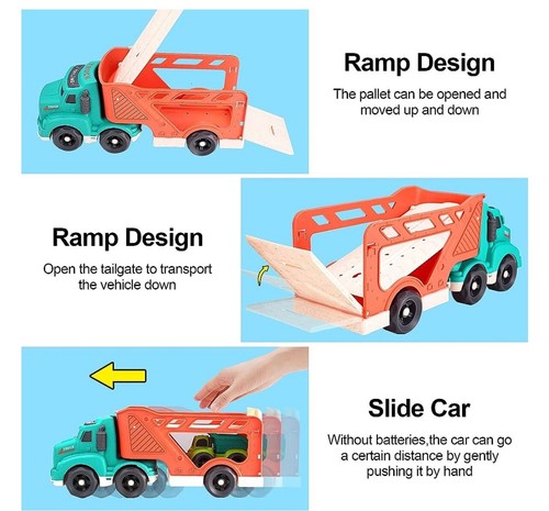 Car toys For Boys ! 7 In One Carrier Truck Ages 1-10 - Picture 4 of 5