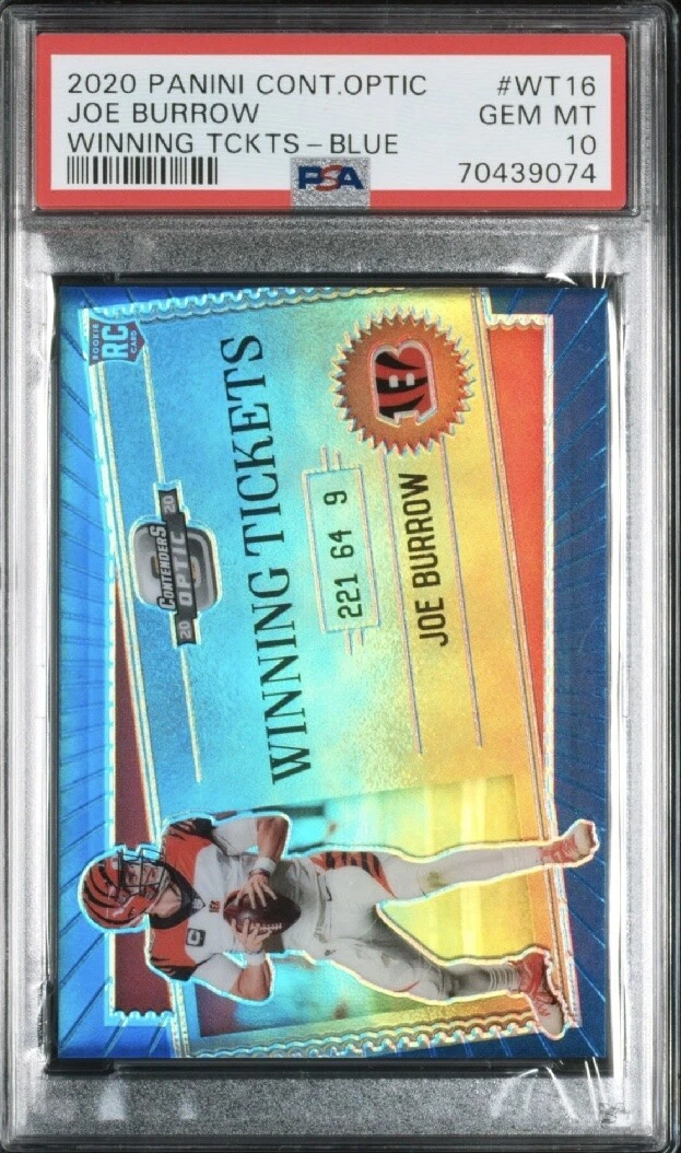 Joe Burrow Panini Contenders Optic Winning Tickets #WT16 Blue