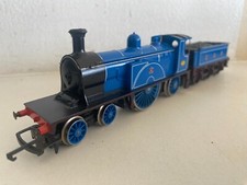 HORNBY R553 CALEDONIAN SINGLE 123 BRIGHT GLOSS BLUE LOCO & TENDER VGC TRIANG