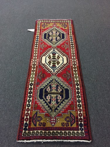 Oushak Hand Knotted Serapi Vintage Tribal Geometric Runner Rug 2'1x6'3,#1394