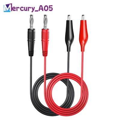 PEAKELECT 4mm Bananenstecker auf Krokodil Krokodilklemmen Messleitung für Multimeter