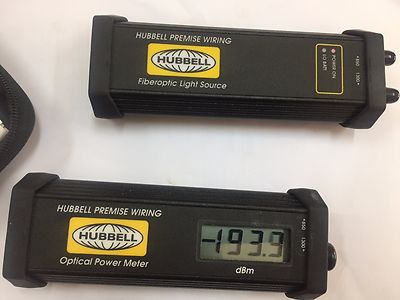 Hubbell-OB-B102&C102 Optical-Power-Meter-and-Fiberoptic-Light-Source-w-Case