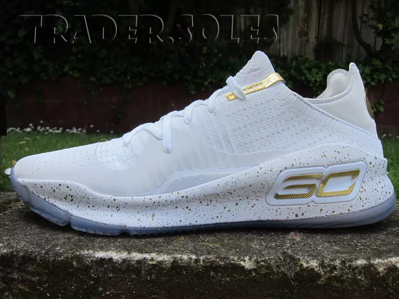 DS UNDER ARMOUR CURRY 4 PE WHITE GOLD CHEF sz 15 mvp i iv dubnation finals  ii 2