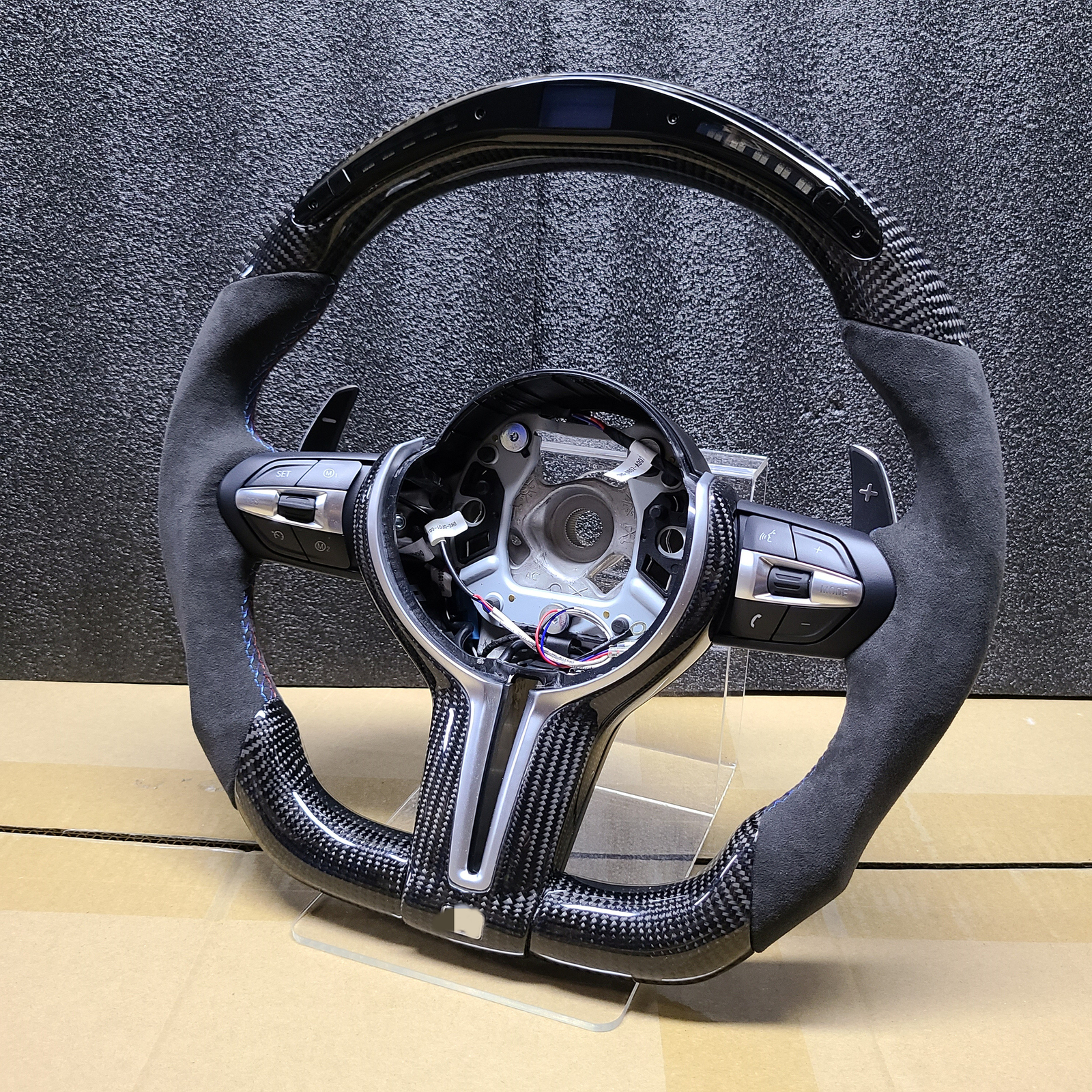 Alcantara+LED Carbon Fiber Steering Wheel For BMW M2 M3 M4 M5 F87 F80