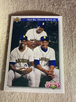 Ken Grffey Sr Jr and Craig Griffey Upper Deck Bloodlines card #85