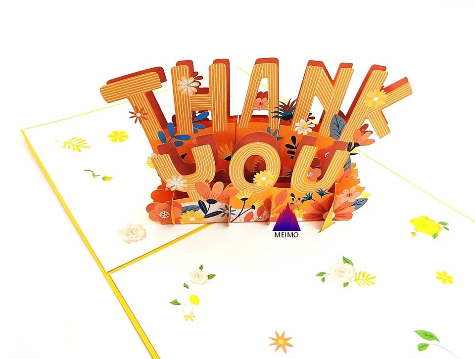 Tarjeta de felicitación emergente 3D hecha a mano gracias amigo de la familia Foto 3 de 4