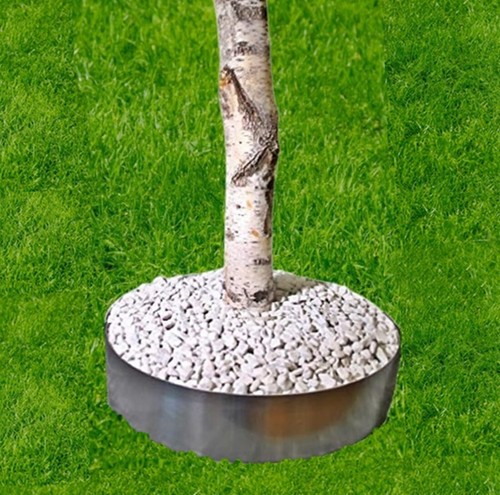 Edelstahl Baumumrandung - Pflanzenring 63 cm Durchmesser, 15 cm Höhe - Bild 3 von 4