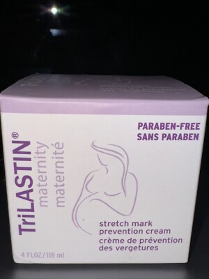 TriLASTIN Maternity Stretch Mark Prevention Cream Paraben-Free Hypoallergic 4 oz