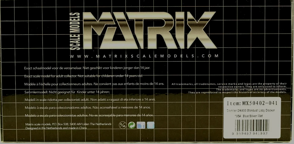 DAIMLER  DK400 STARDUST 1954 MATRIX 50402-041 1:43 - Image 3 of 4