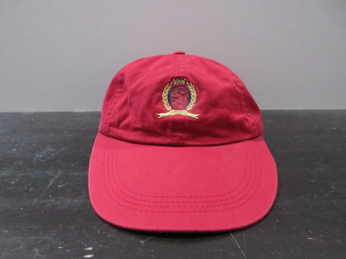 VINTAGE Tommy Hilfiger Hat Cap Adult One Size Red Crest Long Brim Mens 90s  | eBay | Baseball Caps