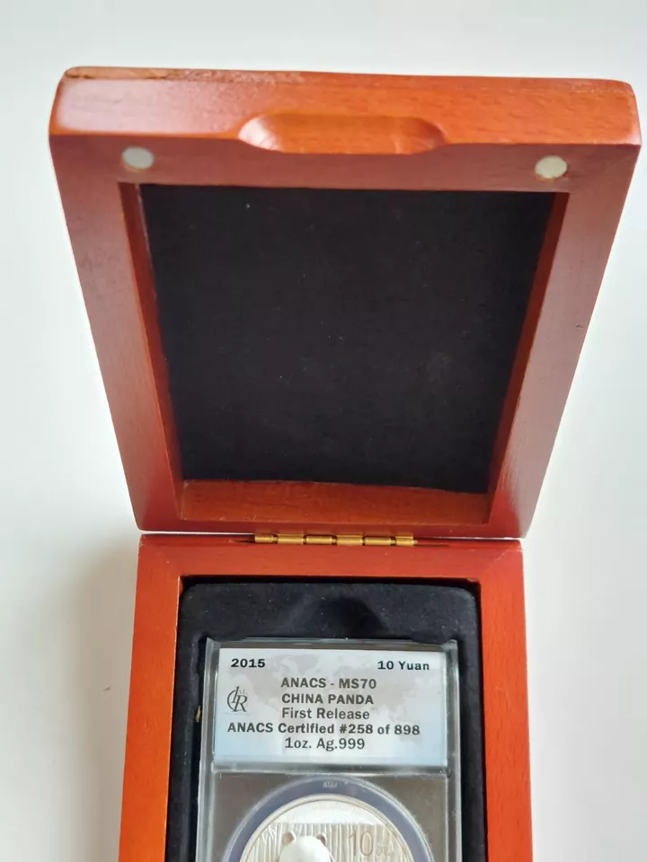 ANACS MS70 2015 China Silver Panda 10 Yuan First Release with Presentation Box - Image 4 of 4