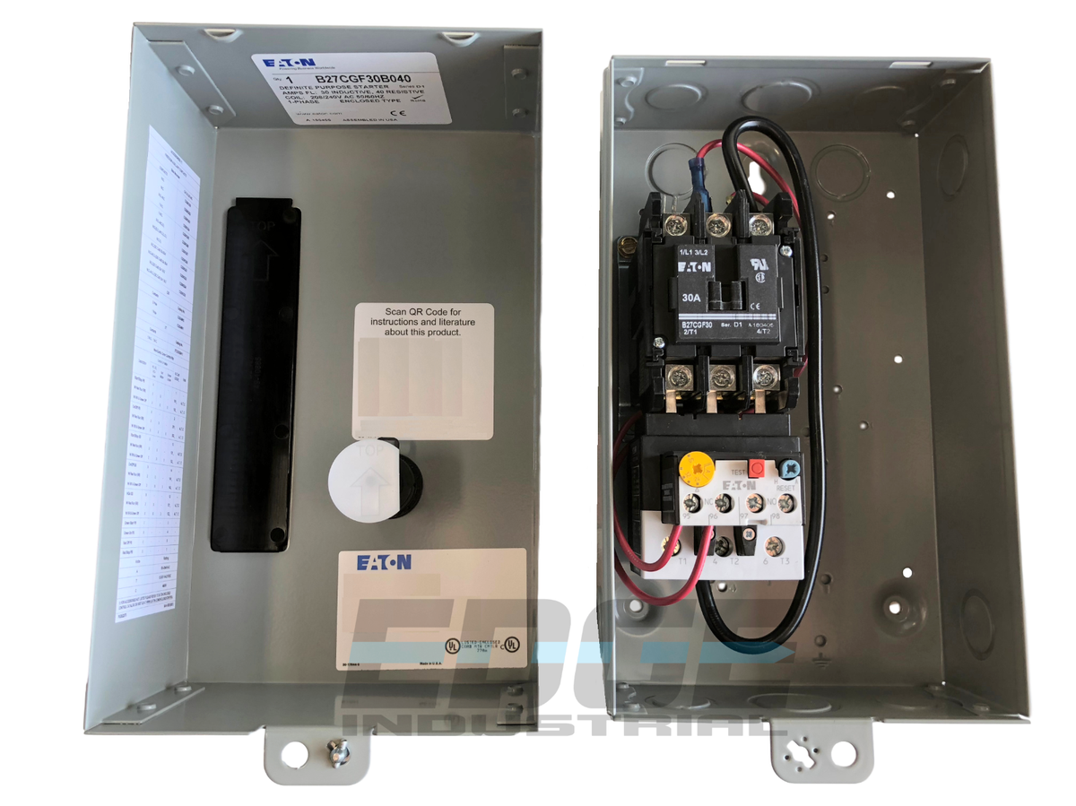 Démarreur Moteur Magnétique Eaton 10 CV, 3 Phases, 230V - Modèle A27CGF30B040, Neuf