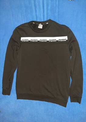Herren Jungen Puma Pullover Pulli Sweat Shirt Gr. M schwarz