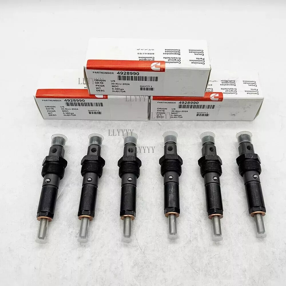 6x Fuel Injectors 4928990 For Cummins 6BT 5.9L Diesel Engine 1994-98 ...