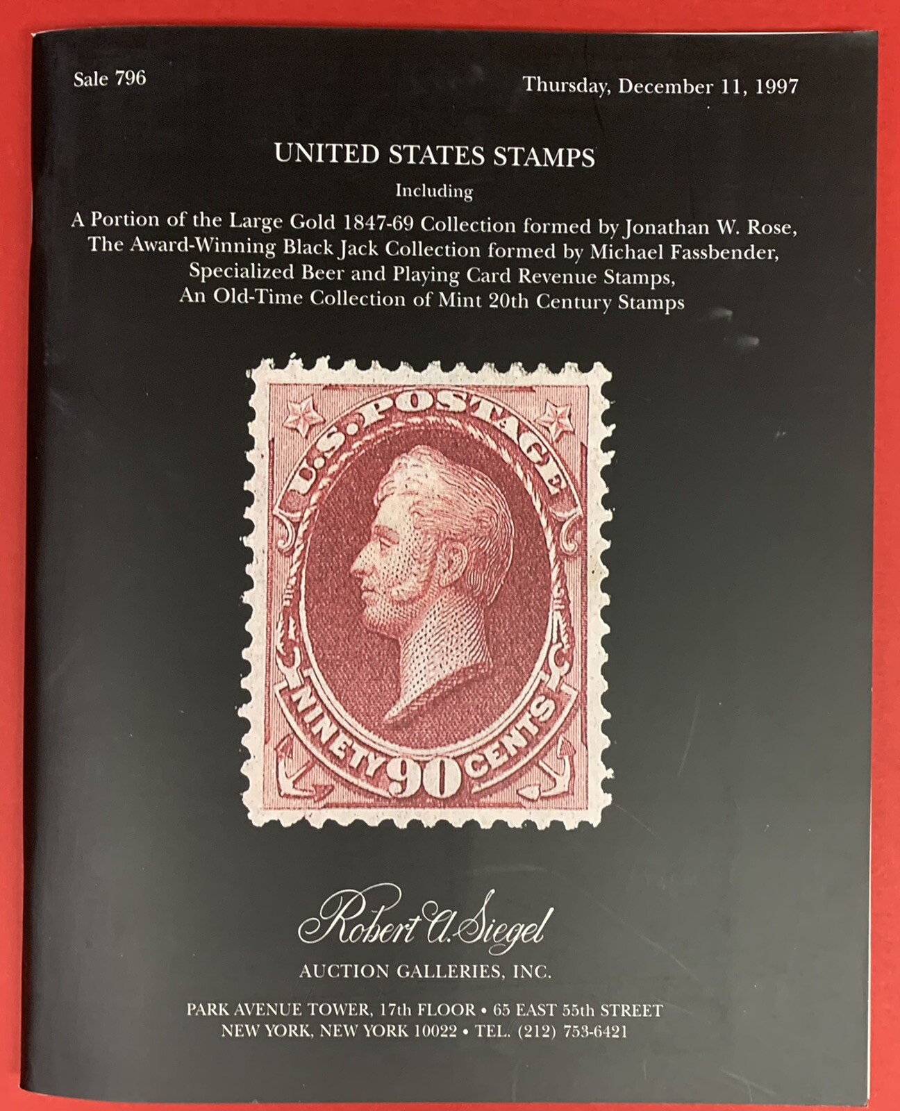 United States Stamps, Robert Siegel, Sale #796, December 11