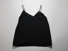 H M Black Camisole Stappy Tank Top Sleevless V Neck Women's Size XS
