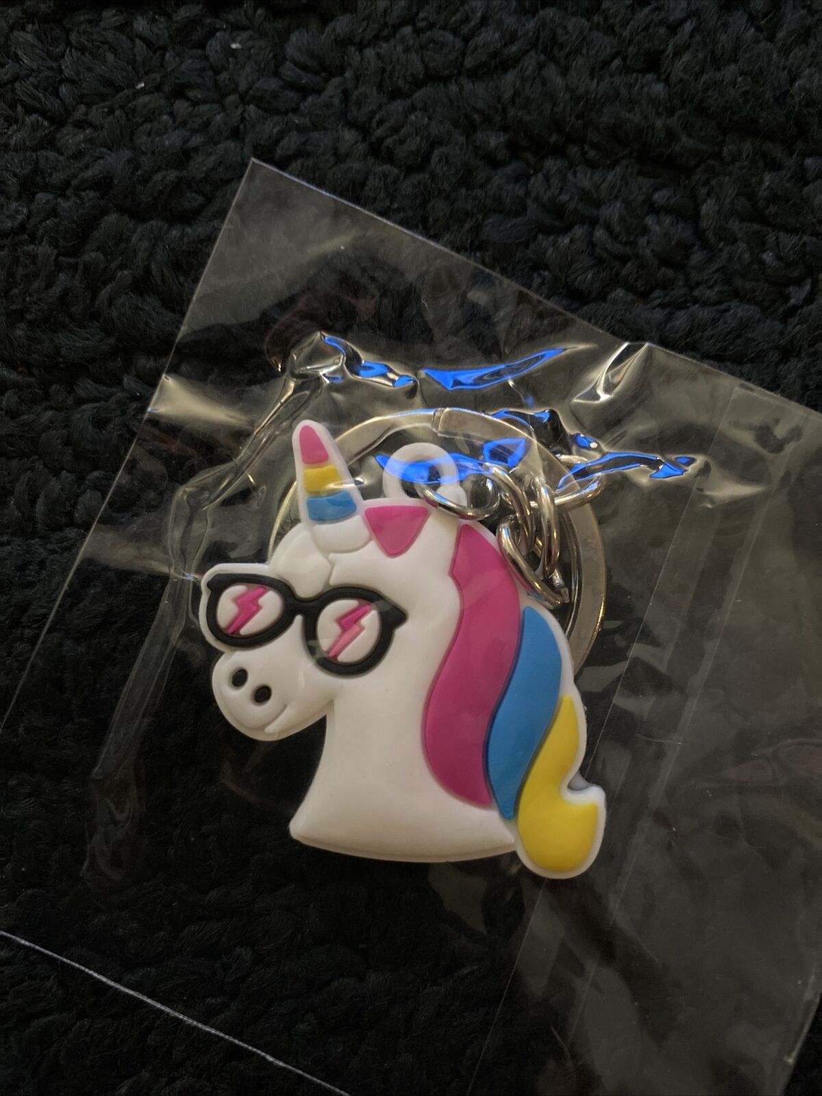unicorn keychain soft rubber 2”