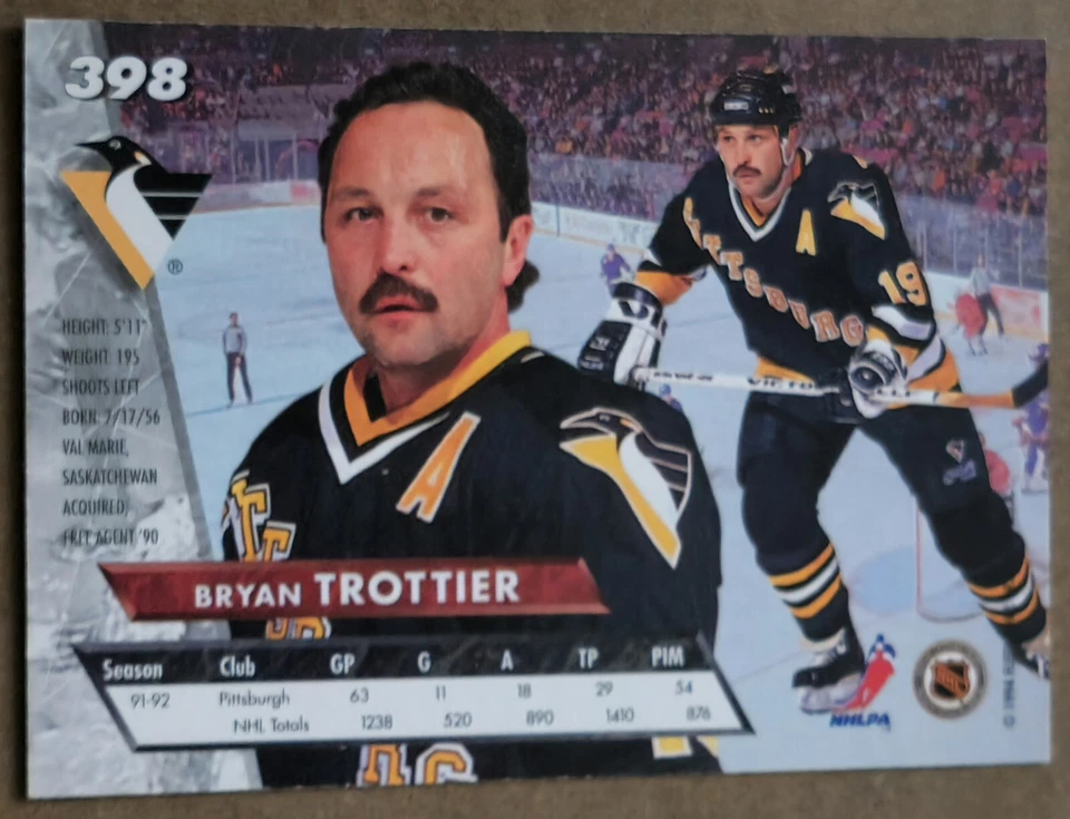 1993-94 Ultra #398 Bryan Trottier - Image 2 of 2