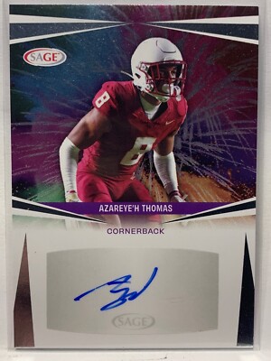 AZAREYE'H THOMAS 2025 Sage AUTO High Series #A-MSJ NEW YORK JETS