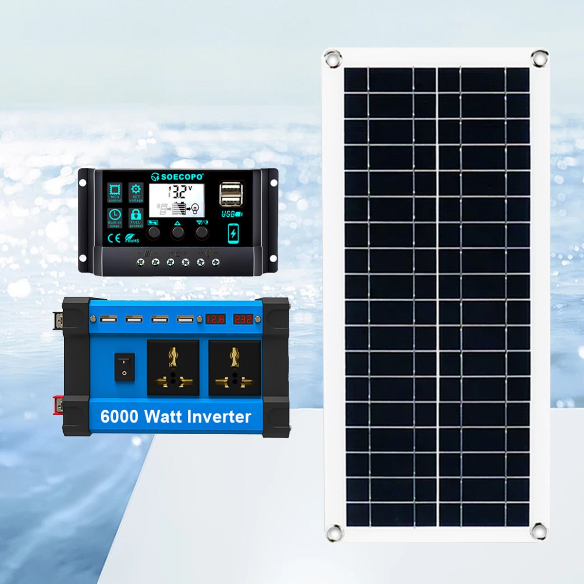 6000W Solar Panel Kit – Complete Solar Power Generator With 100A Controller, 220V Grid System For Home-701711