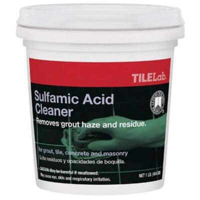 TileLab Sulfamic Acid Cleaner 128 Fl Oz Concentrated Crystals for Grout Cement