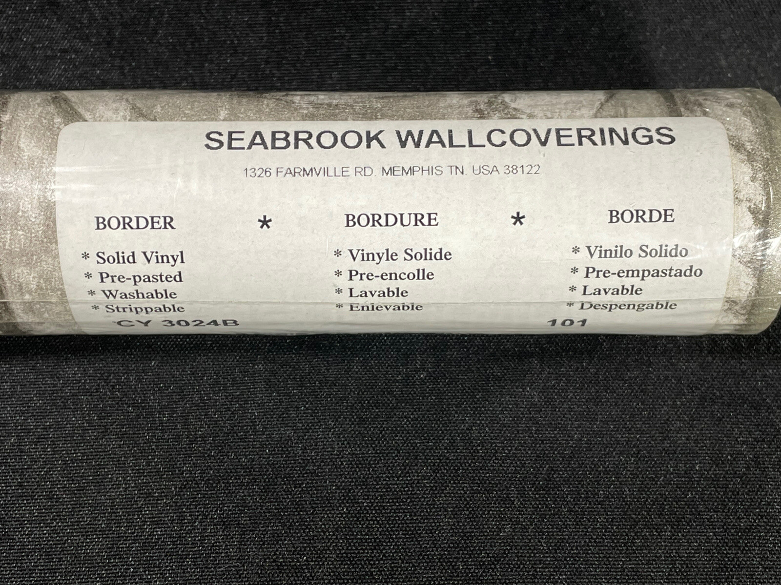 NEW 180" Spool of Seabrook Wallcovering Vtg Wallpaper Border Grey CY 3024B 101 eBay