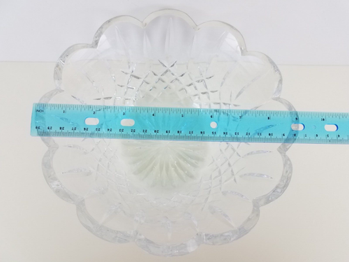 Waterford Crystal Lismore Scalloped 9" Round Centerpiece Bowl **AS IS - Picture 4 of 11
