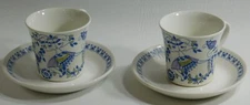 2 Figgjo Lotte Cup & Saucer Set Turi Design Norway - Flat Bottom Cup - Read