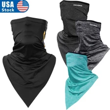 Thin Breathable Neck Gaiter Sun UV Bandana Face Cover Scarf Balaclava Headband