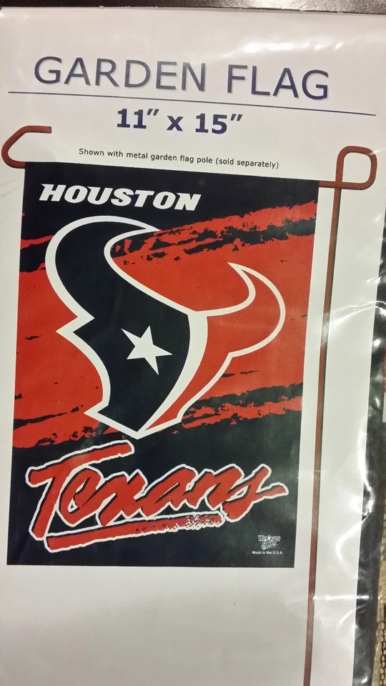 Bandera de jardín HOUSTON TEXANS 11"x15" NUEVO Foto 3 de 3