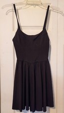 Urban Outfitters Black Bustier Mini Dress Flare Skirt Dirndl Small 