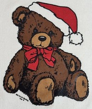 Vintage 1986 Teddy Bear Sweatshirt Adult Large Made in USA Screen Stars White