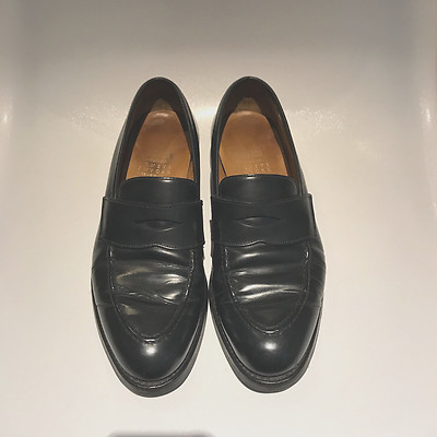 Mens Crockett & Jones for Barneys NewYork Box Calf Black Penny