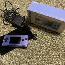 Nintendo Good Condition Game Boy Micro Body Blue Charger Box from jAPAN