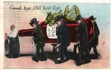 Bone Dry - Prohibition Series 722 Postcard - "Good-bye Old Red-Eye"