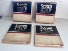 4x Scotch 111 Magnetic Recording Tape Reel To Reel 7in.