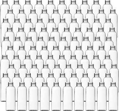 Case of 625 4oz Clear PET Plastic Boston Round Bottle Neck 20mm, Thread Type 410