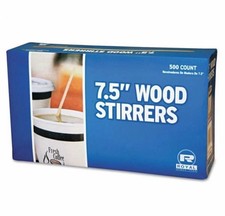 Royal Wood Coffee Stirrers 500-Pack, 7.5" Long, Woodgrain Beverage Stir Sticks