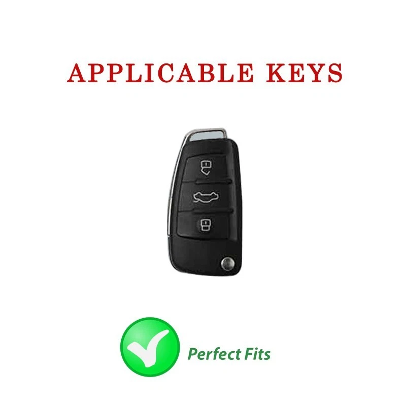 Funda metálica para llavero de coche para Audi A1 A3 A4 A6 A7 A8 RS TT S3 S4 Q5 Q7 Foto 2 de 4