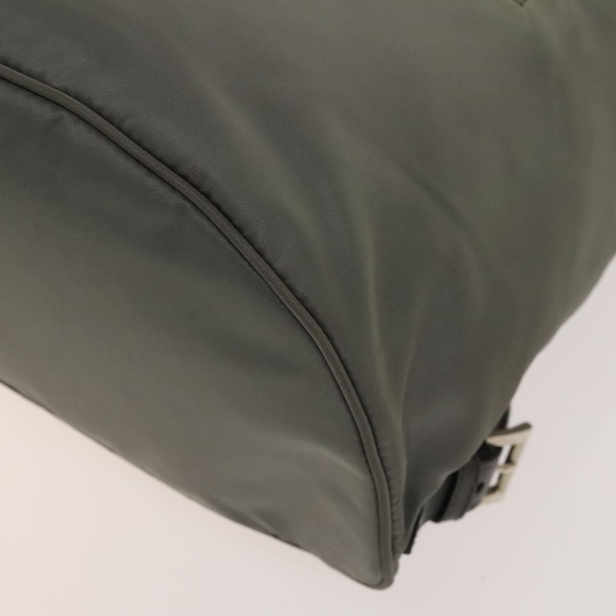 Prada Front Zip Drawstring Backpack Tessuto Gray … - image 10