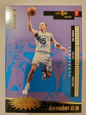 Jason Kidd #C 6 Dec 23-29 French GOLD 1996-97 Crash the Game NBA Card NMM