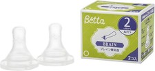 Doctor Betta Baby Bin Brain Exchange Nipple Round Hole S Size 2 Set