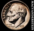 1955 Silver Roosevelt Dime - Choice Gem Proof  Lustrous  No Reserve  #K947