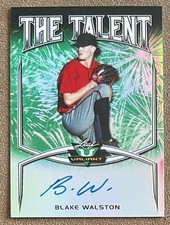 2019 Leaf Valiant The Talent Green Autograph /99 Blake Walston Rookie #TT-BW1 SP